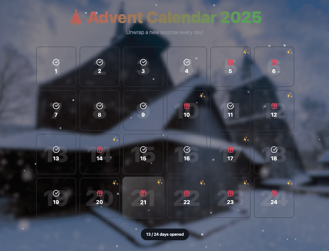 Interactive Advent Calendar Template