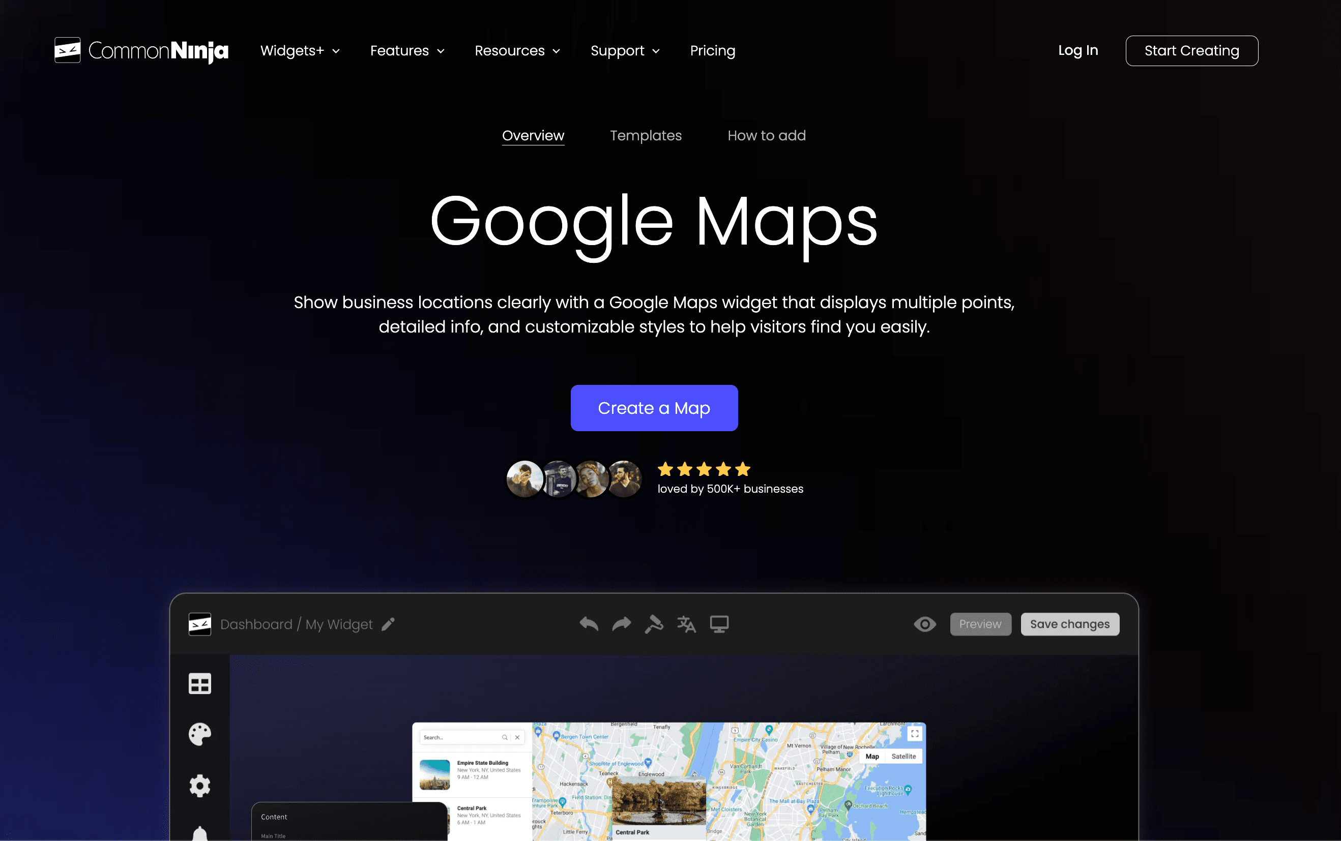 Common Ninja Map Widget