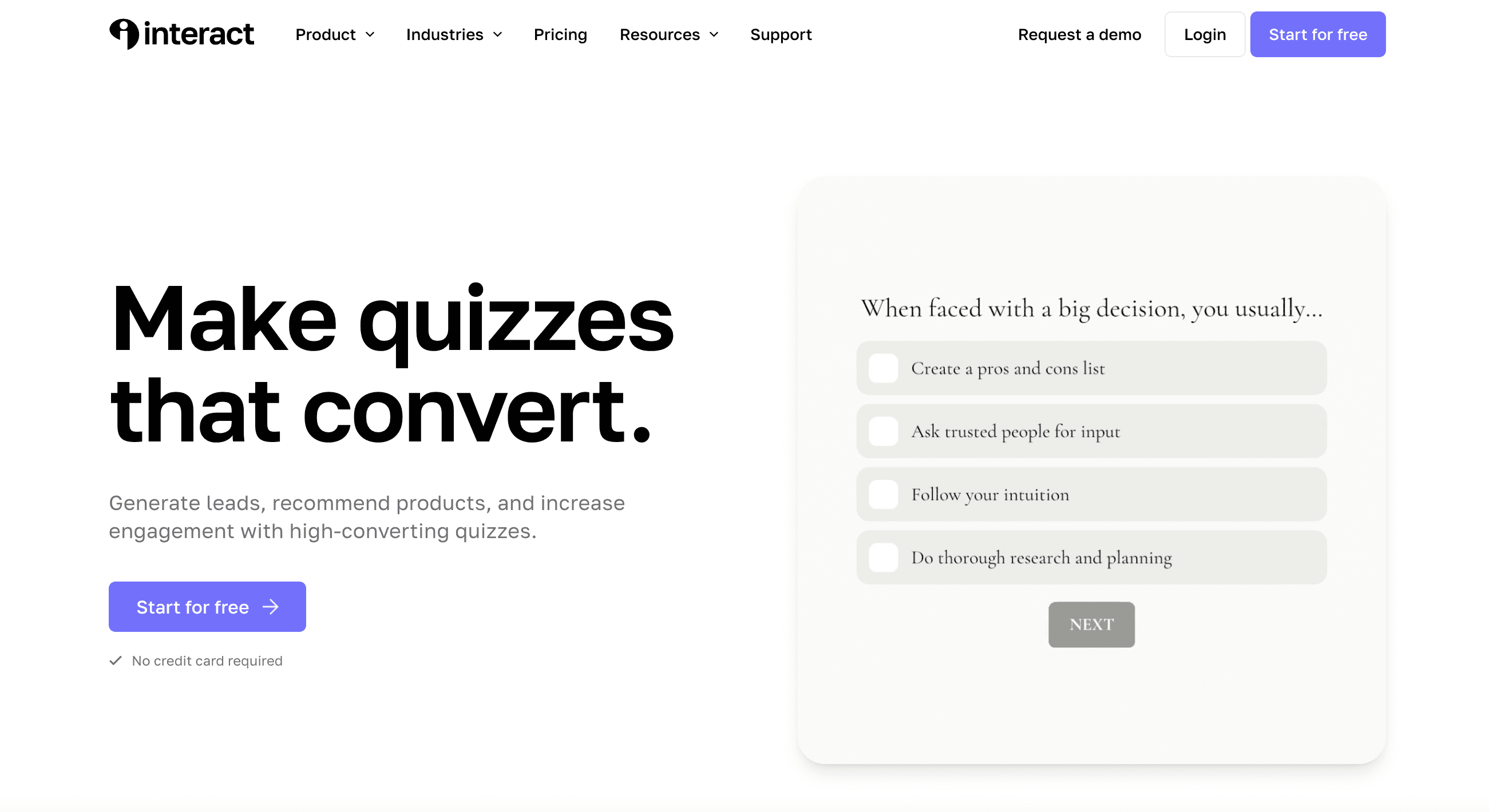 Interact Quiz Builder