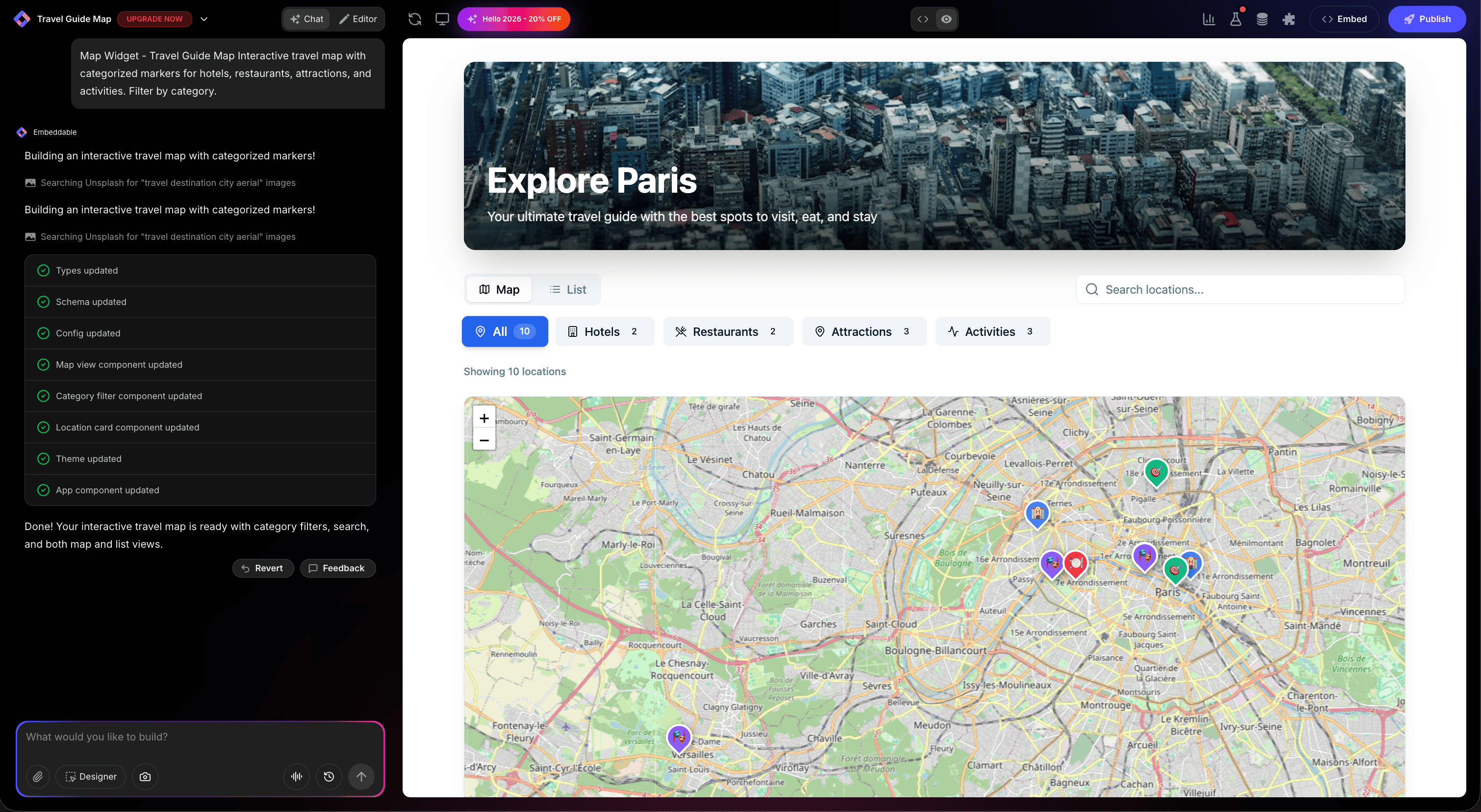 Map Widget in Editor