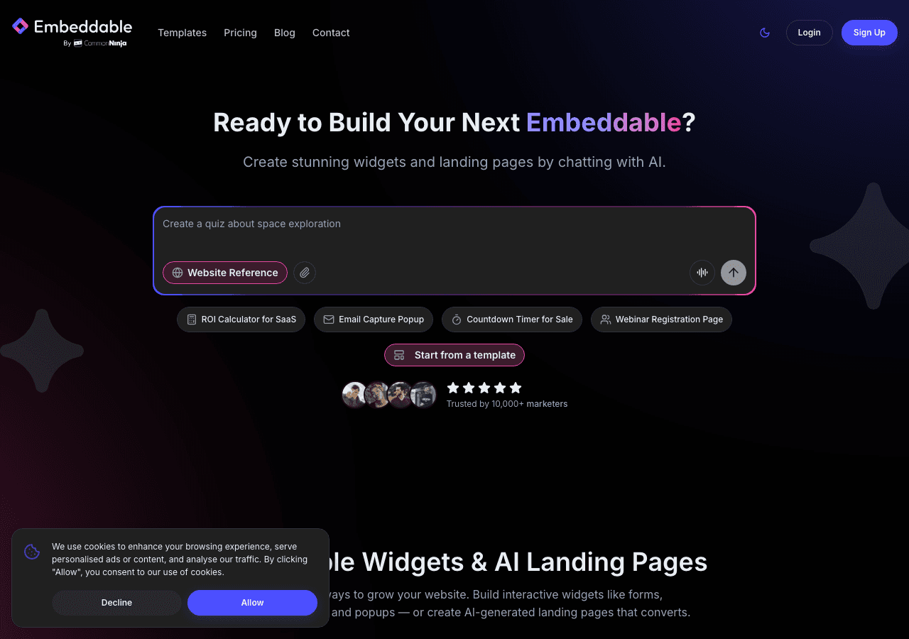 Embeddable Screenshot
